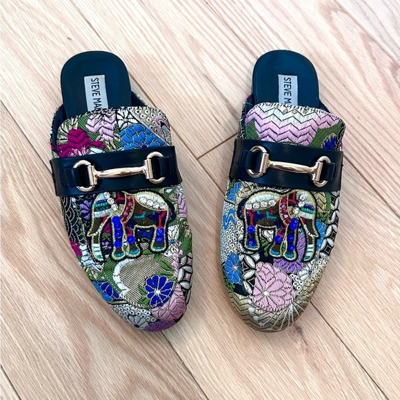 STEVE MADDEN Kandi Mule Elephant Tapestry Shoes Size 6 - Picture 7 of 9